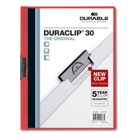 DURABLE Durable 8.5 x 11 in. DuraClip Report Cover, Red DBL220303
